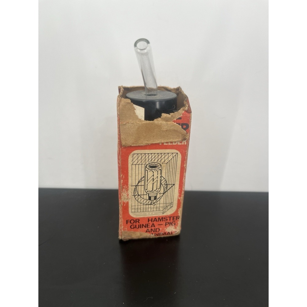 Vintage Hamster Water Feeder w/ Original Box Advertising Animals Vet Pet - Picture 2 of 8